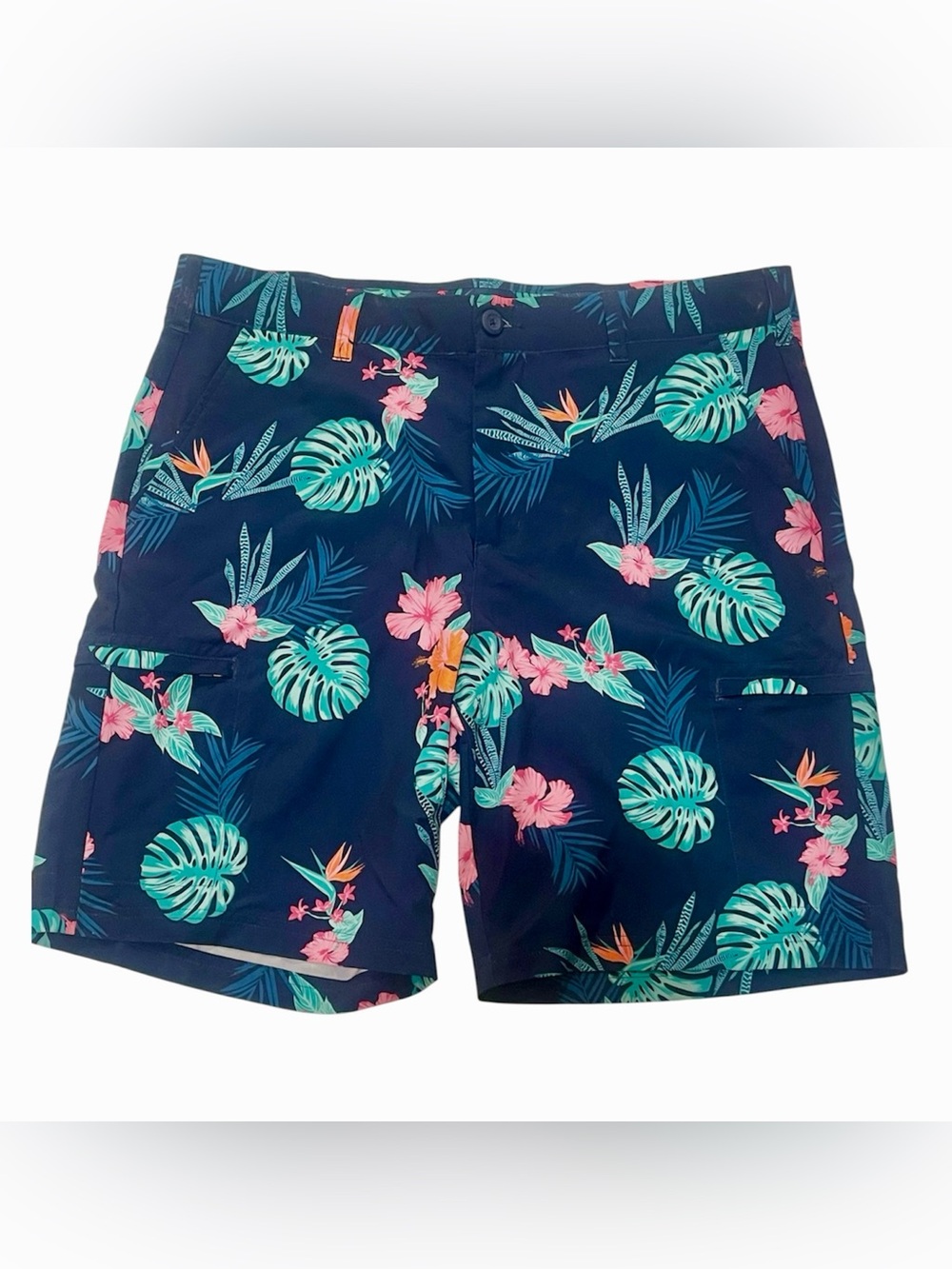 Tropical Golf Stretch 
Blue Floral Golf Shorts Vacation
Performance Men's 36